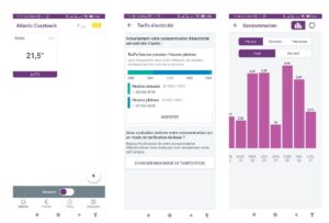 consommation radiateur Atlantic Dival depuis un app pour smartphone